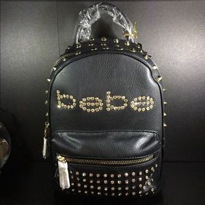 Bebe Backpack Black Leather